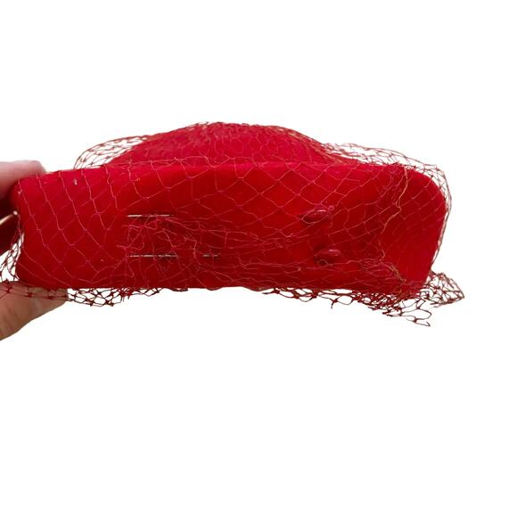 Vintage Union Made Pill Box Hat Red main image 9